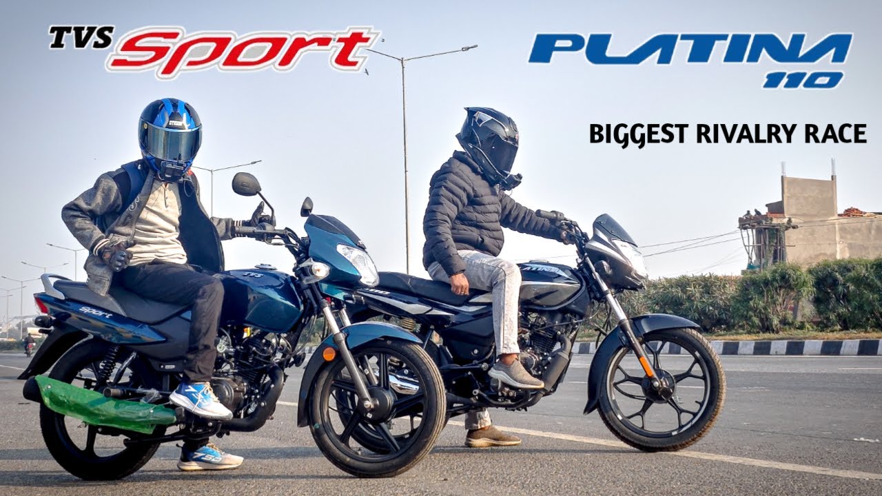 Bajaj Platina 110 Vs TVS Sport | Drag Race | Bajaj Vs TVS