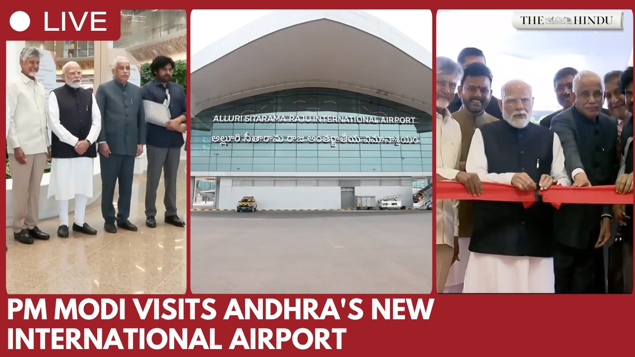 PM Narendra Modi visits Alluri Sitarama Raju International Airport in Bhogapuram