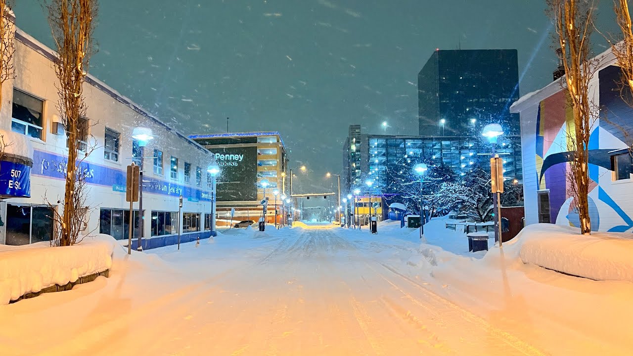 WINTER STORM IN ANCHORAGE, ALASKA AFTER U.F.O TAKEN DOWN