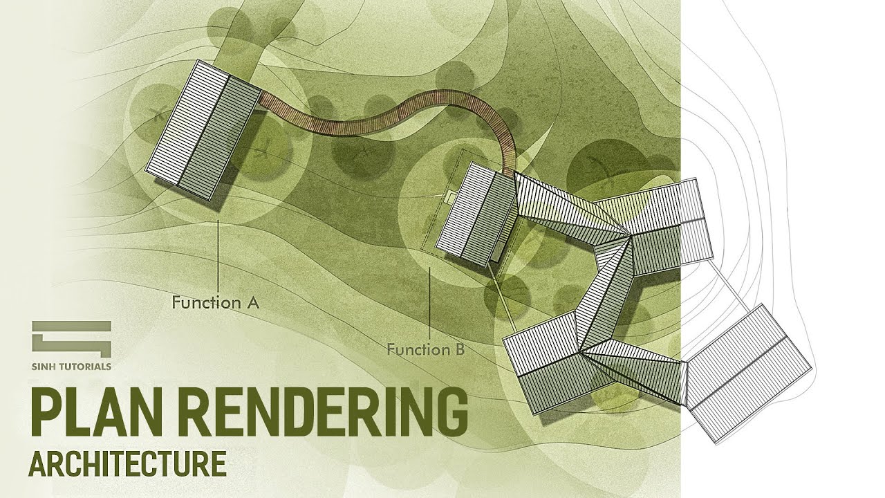 Plan Architecture Rendering by Photoshop (Hậu kỳ mặt bằng cảnh quan)