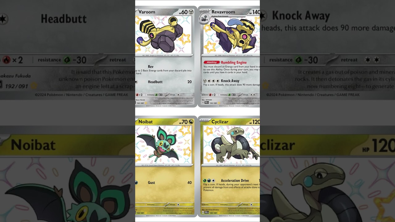 Scarlet & Violet Paldean Fates Visual Set List Pt 8. 