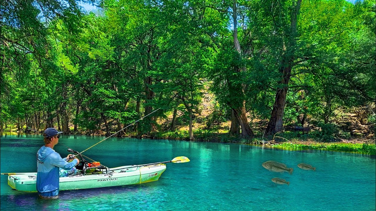 Swimbait Fishing The Most Pristine/ Clear River For Giant Bass (New Kayak!)