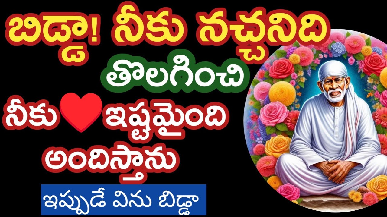 నీకు ఇష్టమైంది అందిస్తాను బిడ్డా ఇప్పుడే విను నిద్రించు |saibaba advice @Sai Palukulu