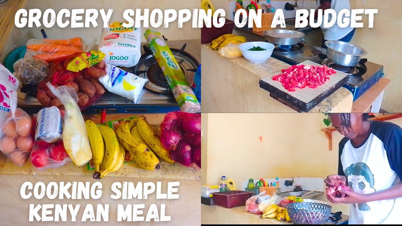 Living alone diaries/Cooking simple Kenyan meal/On a budget grocery shopping/silent vlog