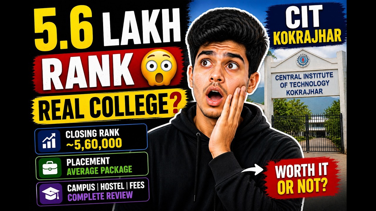 CIT Kokrajhar 😳 | 5.6 Lakh Rank College? + Placement Reality