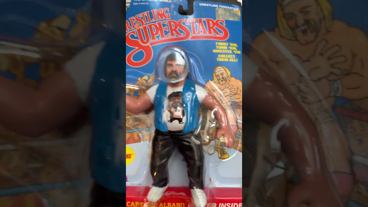 WWF LJN Captain Lou Albano Wrestling Figure Mint on Card found in my closet! 
