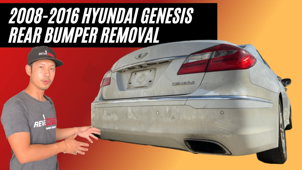 Снятие заднего бампера Hyundai Genesis 2008-2016 | ReveMoto