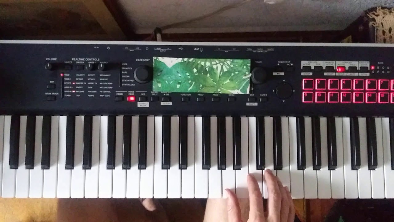 Ritmo de cumbia en el piano