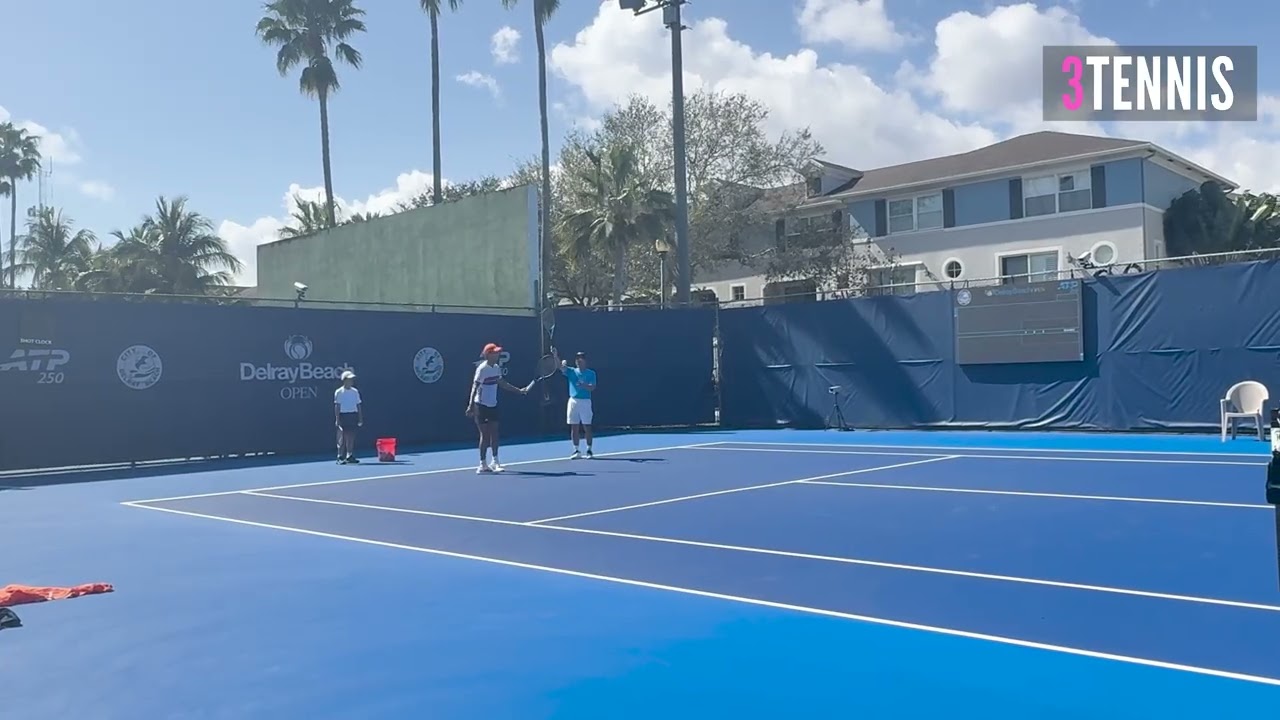 Learner Tien Working With Coach Michael Chang | Delray Beach 2026