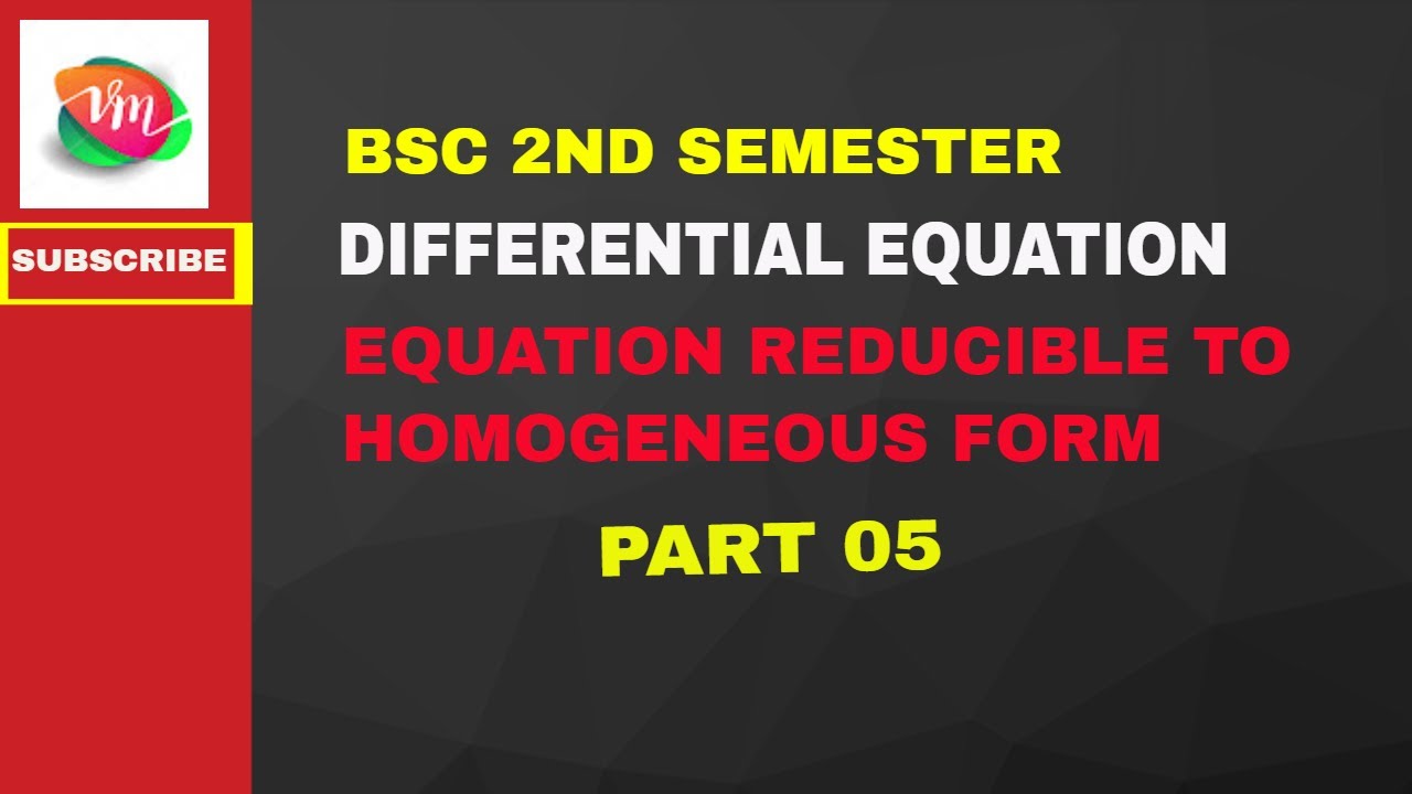 Solving Tricky Mathematical Equations: Homogeneous Equation Reduction #vidyamath #ddugkp