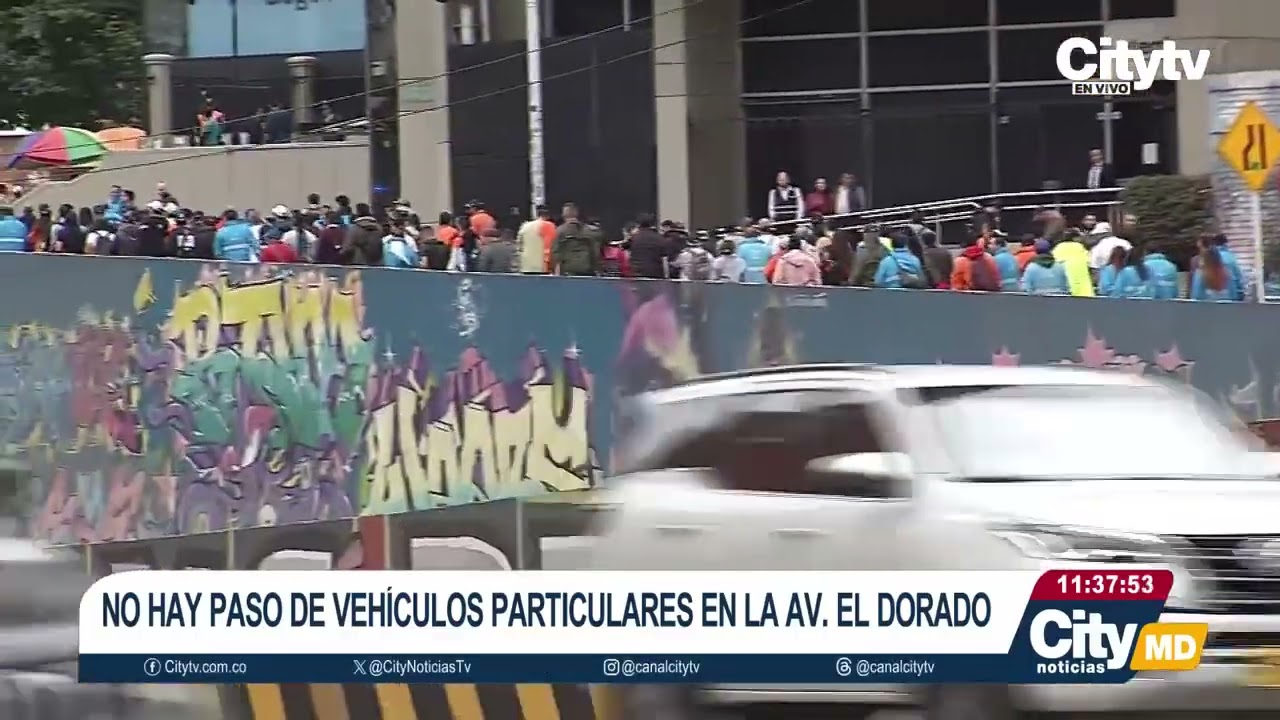 No hay paso de vehículos particulares en la Av. el dorado por marchas | CityTv