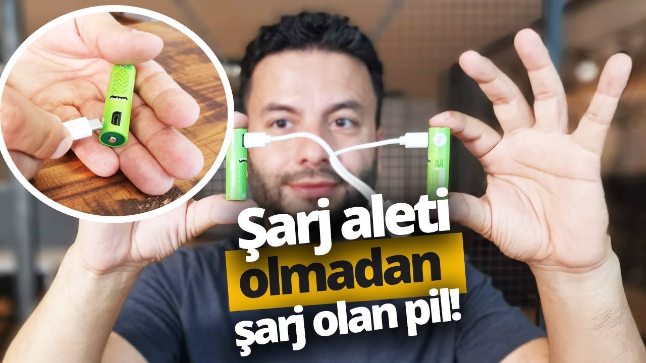 Micro USB ile şarj olan pil! Şarj aletine gerek yok