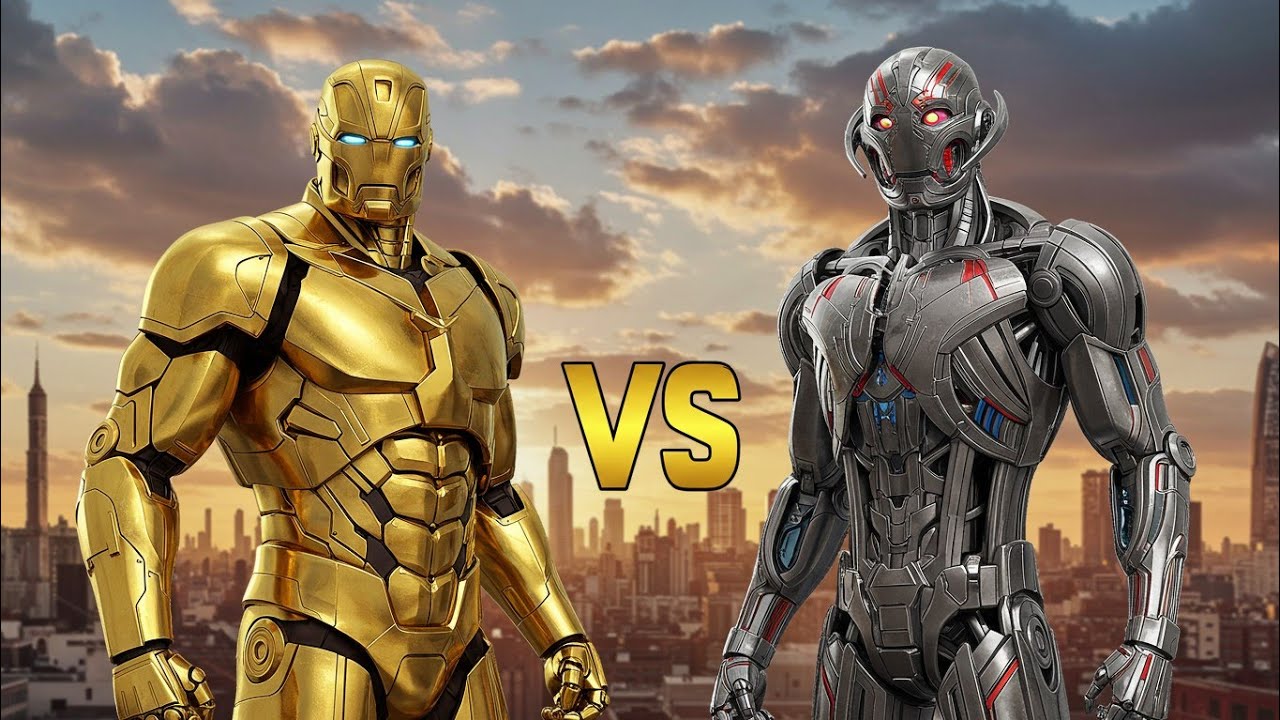 Gold Amazo vs Infinity Ultron – The Ultimate Machine God Showdown.