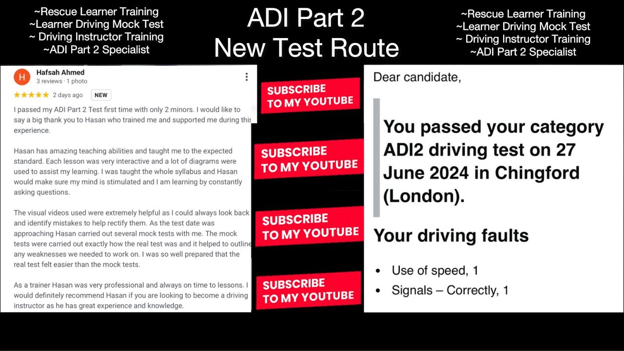 Chingford ADI Part 2 Driving Test Route ~ 1st Time Pass ~ New Test Route