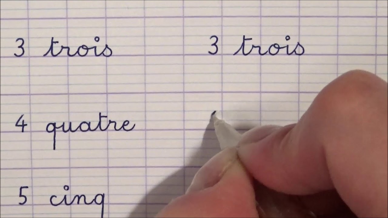 【筆記体】フレンチスタイルのアルファべットを書こう！French Cursive 数字編　0から10の書き方【フランス語】