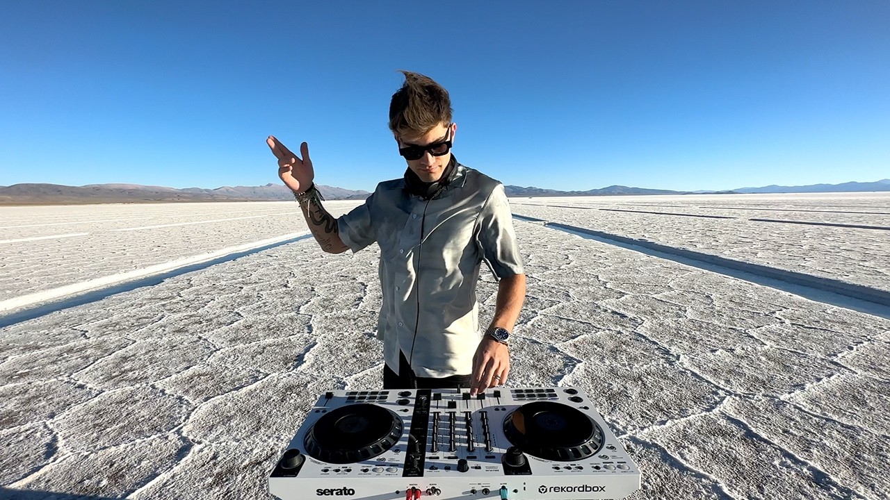 Afro House Sunset Mix 2025 in a Salt Desert