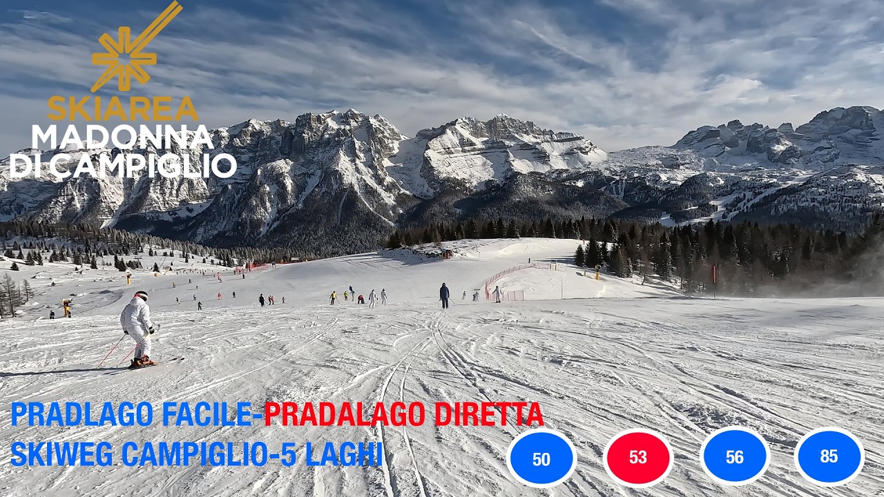 MADONNA DI CAMPIGLIO | 4K | SKIER POV | SLOPES 50-53-56-85