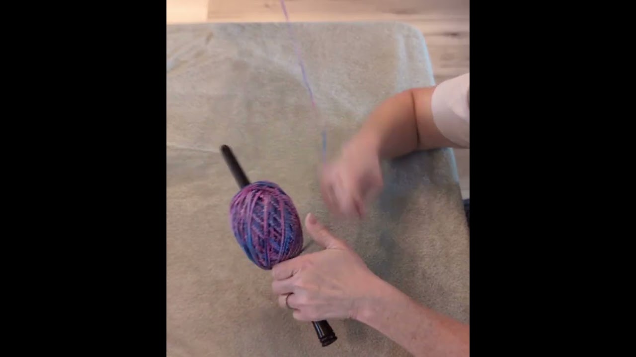 Yarn Winding by Hand Ice Dyed Wool Yarn - dyed by me not my music 