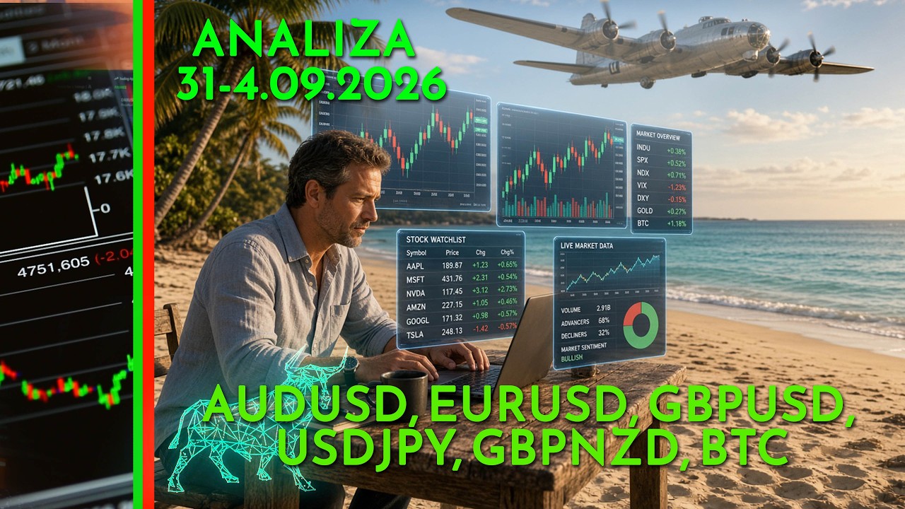 Analiza 30-4.09.2026. AUDUSD, EURUSD, GBPUSD, USDJPY, BTC, GBNZD