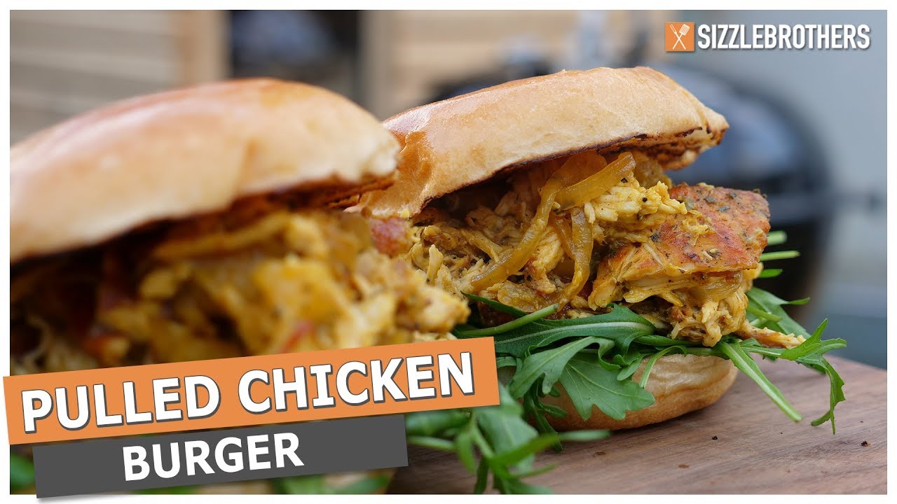 Pulled Chicken | Pulled Chicken Burger vom Weber Kugelgrill