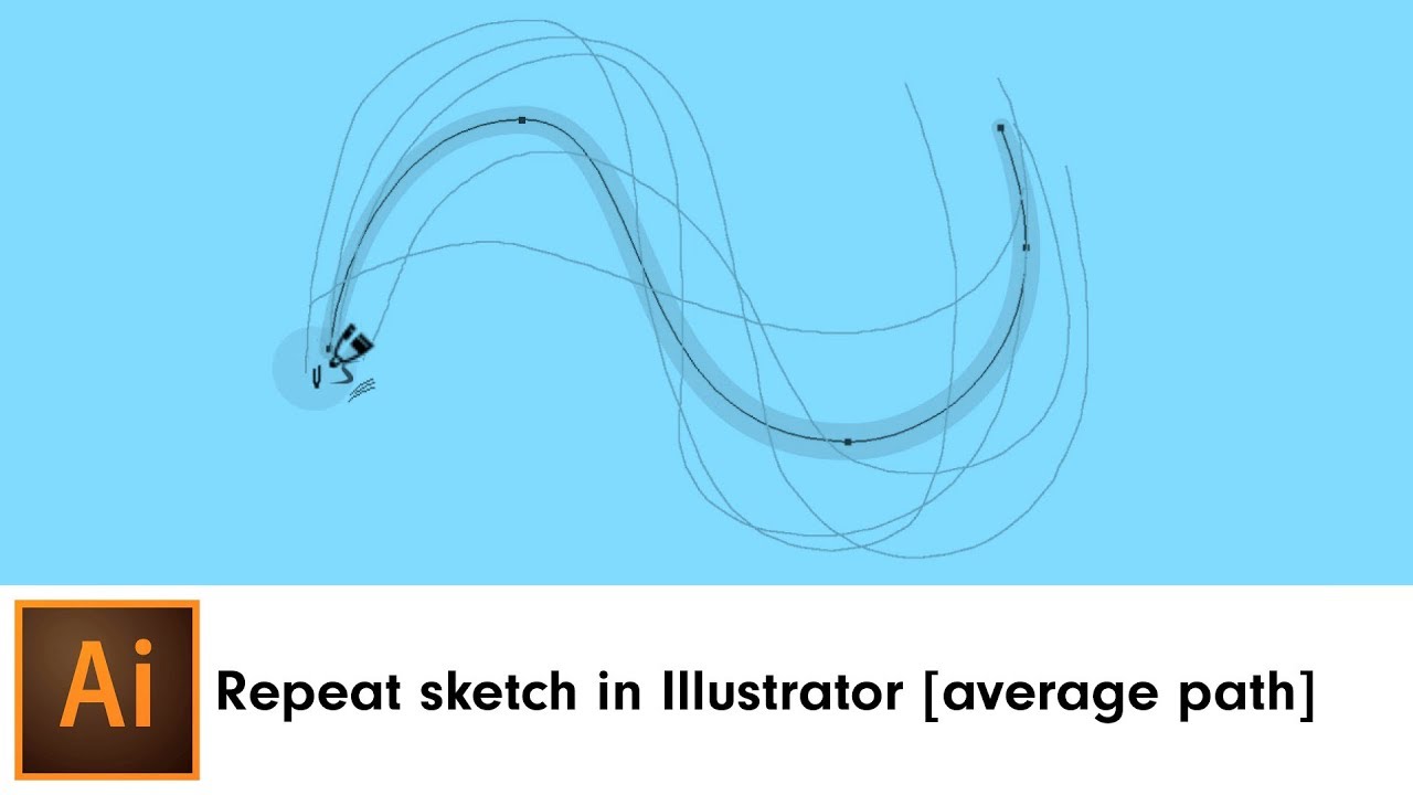 Repeat sketch in Illustrator [average path] | DynamicSketch