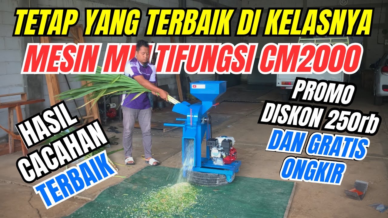 JUARANYA MESIN MULTIFUNGSI DENGAN HASIL CACAHAN TERBAIK TERPITONG RAPI TIDAK BERAIR  #mesincoper