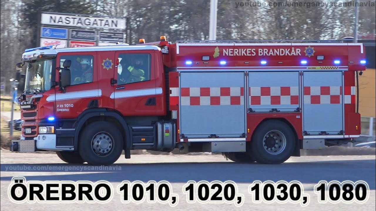 Utryckning till brand i Örebro 23-1010, 23-1020, 23-1030, 23-1080 [SE | 3.2017]