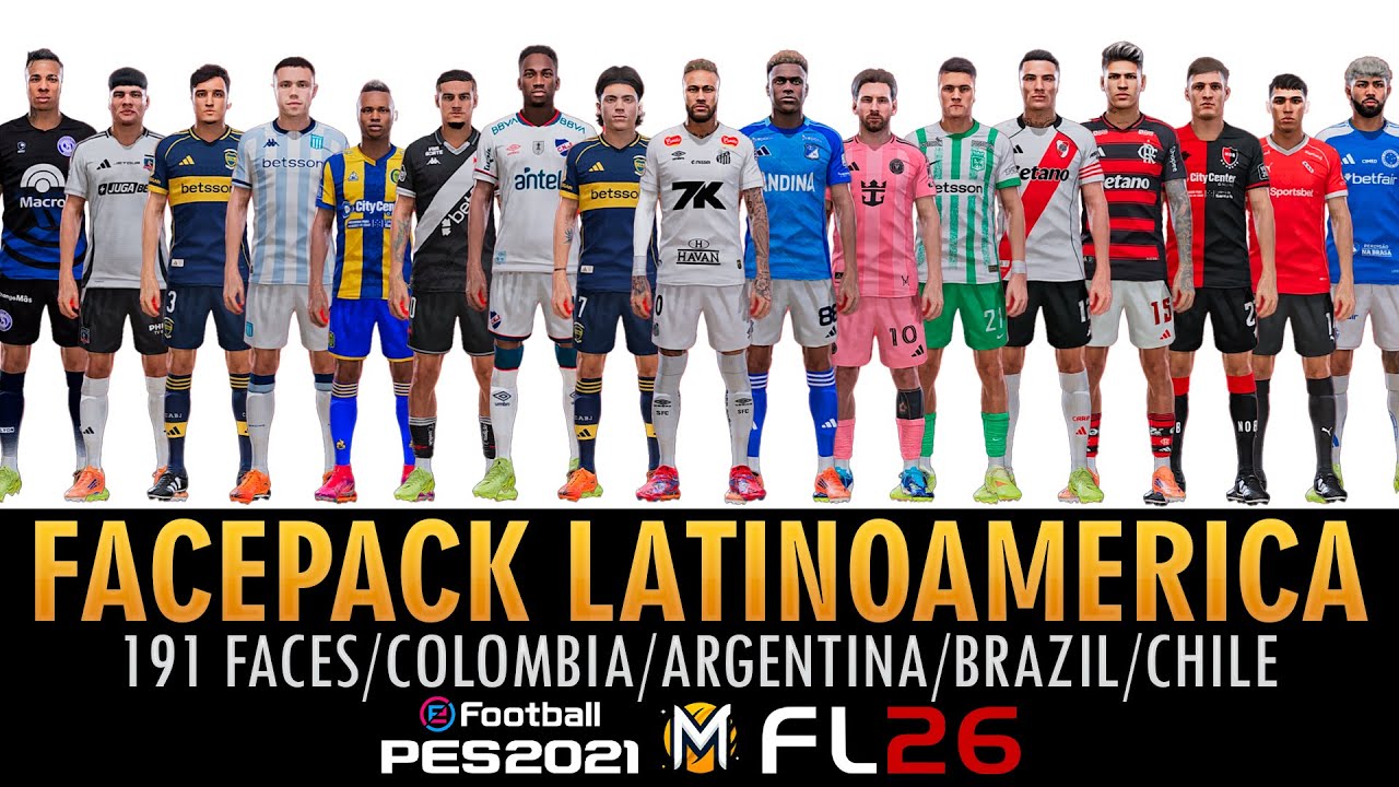 МЕГА-НАБОР ЛИЦ ДЛЯ ЛАТИНОАМЕРИКАНО FL26 V1 ➠ PES 2021 И FOOTBALL LIFE 26