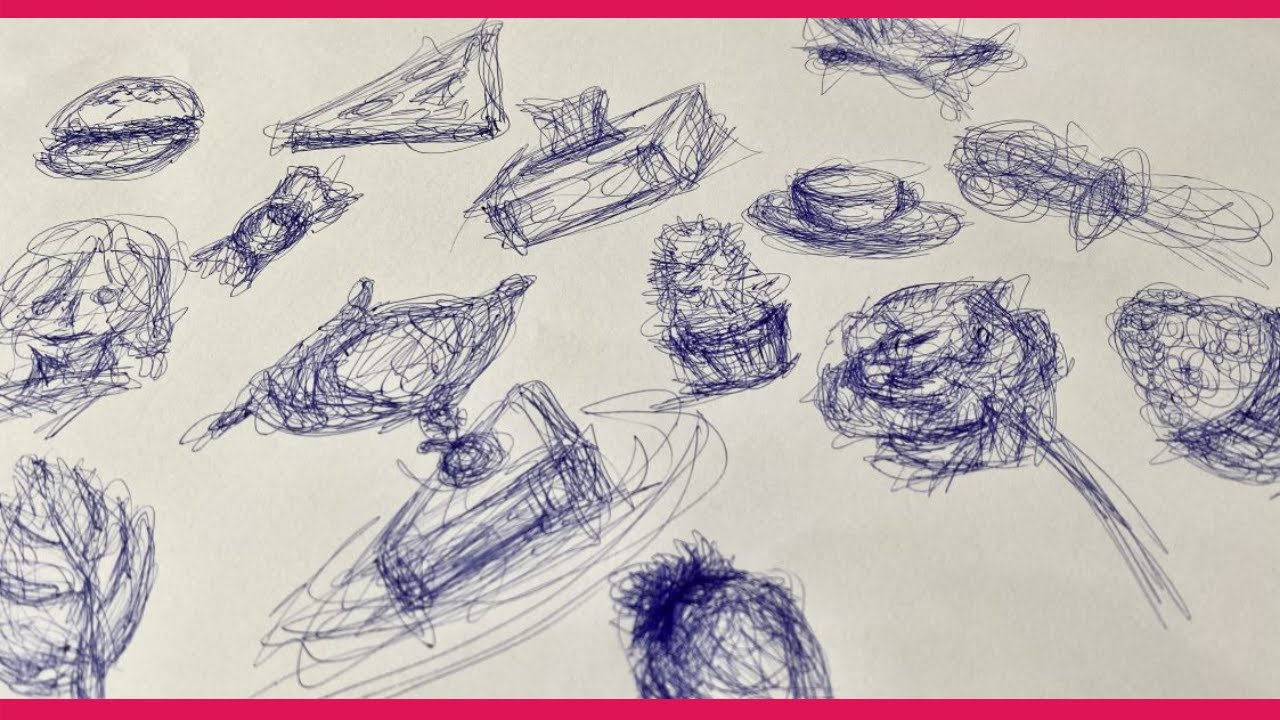 EVERYONE CAN DO IT!! Random Chaotic Lines Drawing. IMPROVE SKETCHING SKILL!!