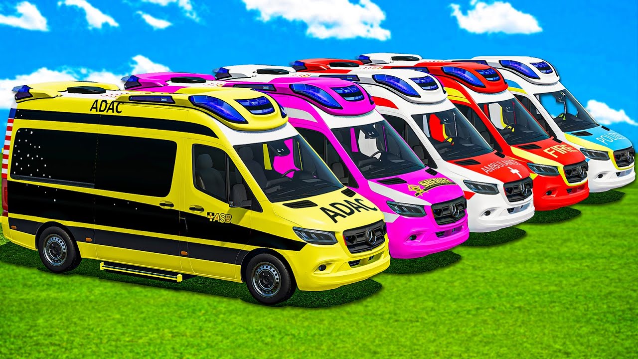 TRANSPORT OF COLORS! EXTRA WORK WITH EMERGENCY VANS! Farming Simulator 22