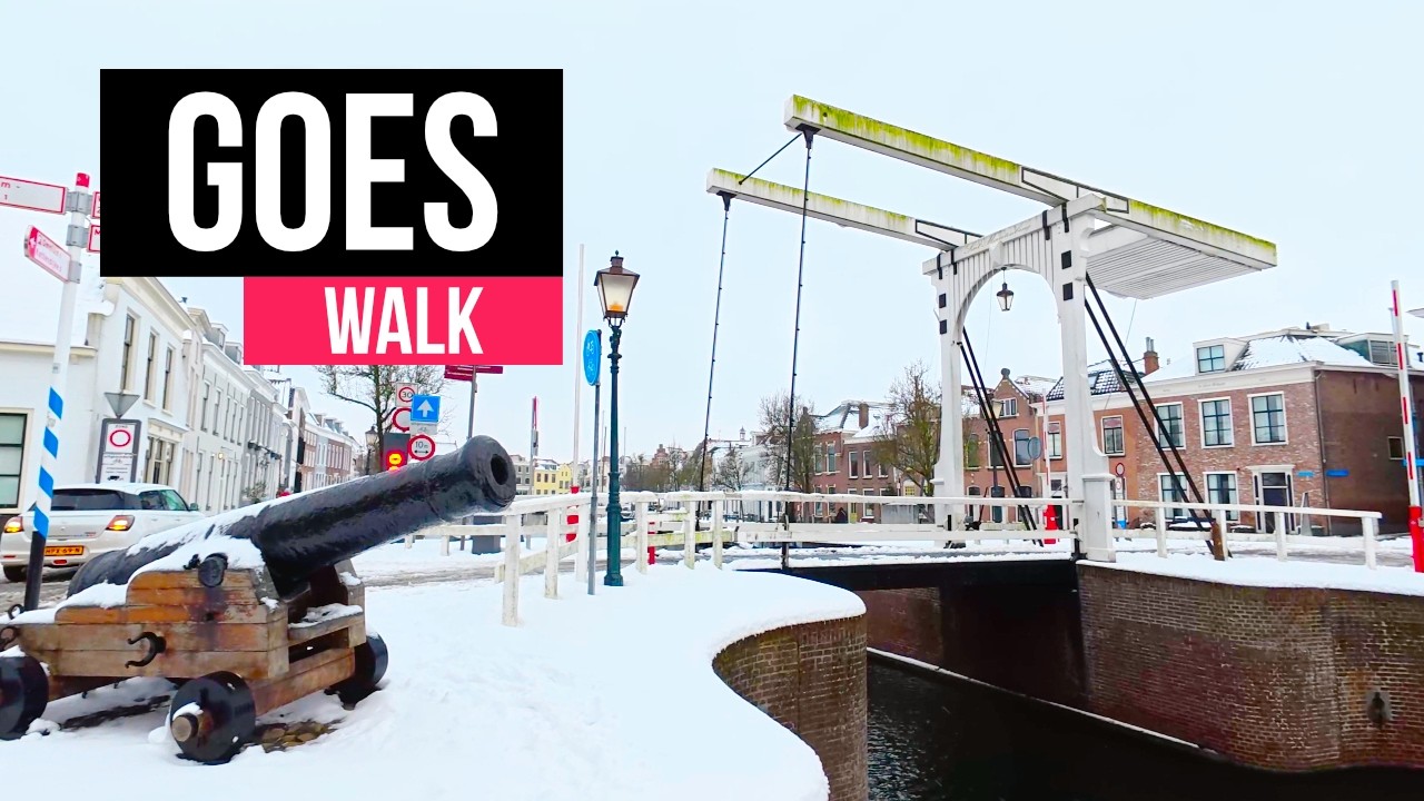 🇳🇱 Goes, Zeeland Winter Walk | Walking Through Snowy City Center in 4K