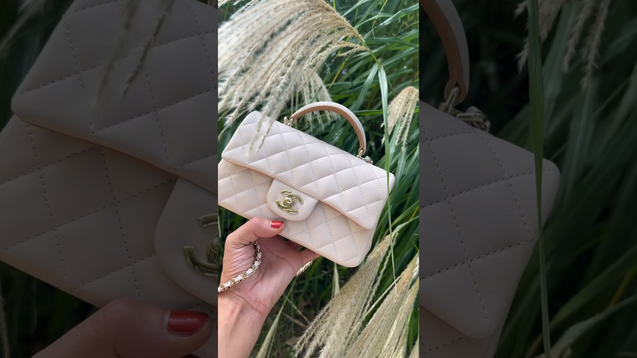 Mon mini timeless a la m&ecirc;me couleur que les Pampas 😅 #bagcollection #chanel
