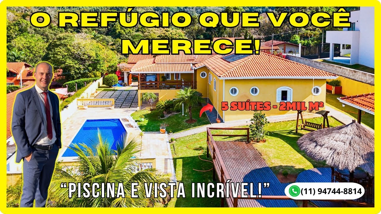 Casa à Venda no Condomínio Capela do Barreiro – Itatiba/SP | 5 Suítes + Vista Incrível!