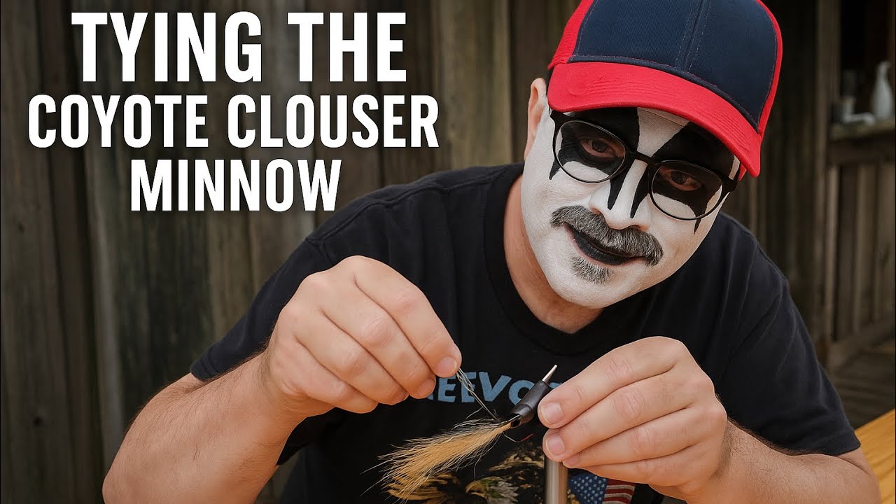 Rock ’n’ Tie! 🎸 Tying the Wild Coyote Clouser Minnow Like a Fly-Fishing Rockstar 🤘🪰 ASMR version