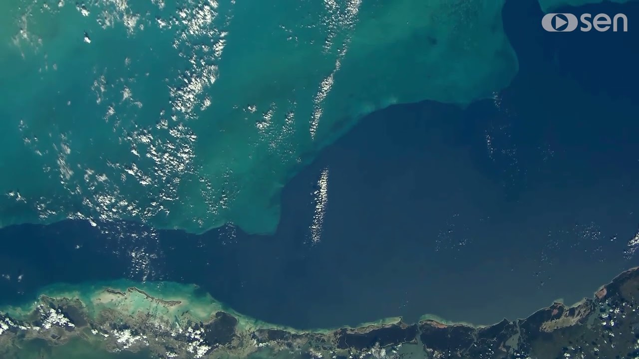 Cuba and the Bahamas filmed from space in 4K by Sen's cameras on the International Space Station