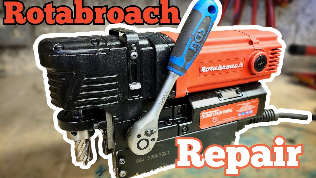 Repairing a Broken Roatabroach Element 40 Low Profile Magnetic drill that's sounds bad.