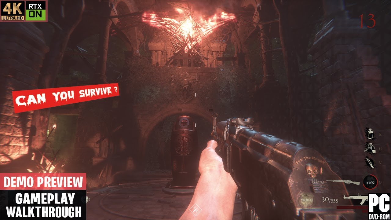 SKER RITUAL Demo Gameplay Walkthrough [4K PC] (Wave Defense Horror FPS Game)