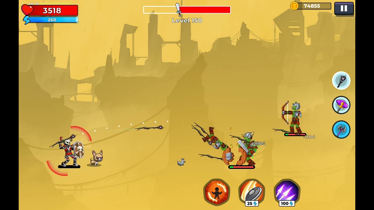 The Archers 2 Level 150 Gameplay । SUPER INFINITY SKULL THROWER PACK । I DEFEATED । NOT A GAMER ।