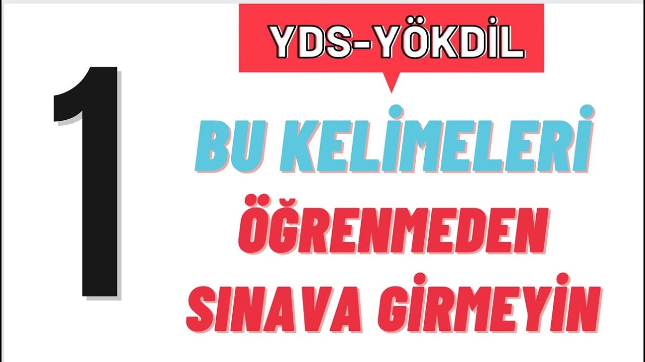 4 dakikada ARAPÇA YDS-YÖKDİL kelimeleri - Arapça öğrenelim