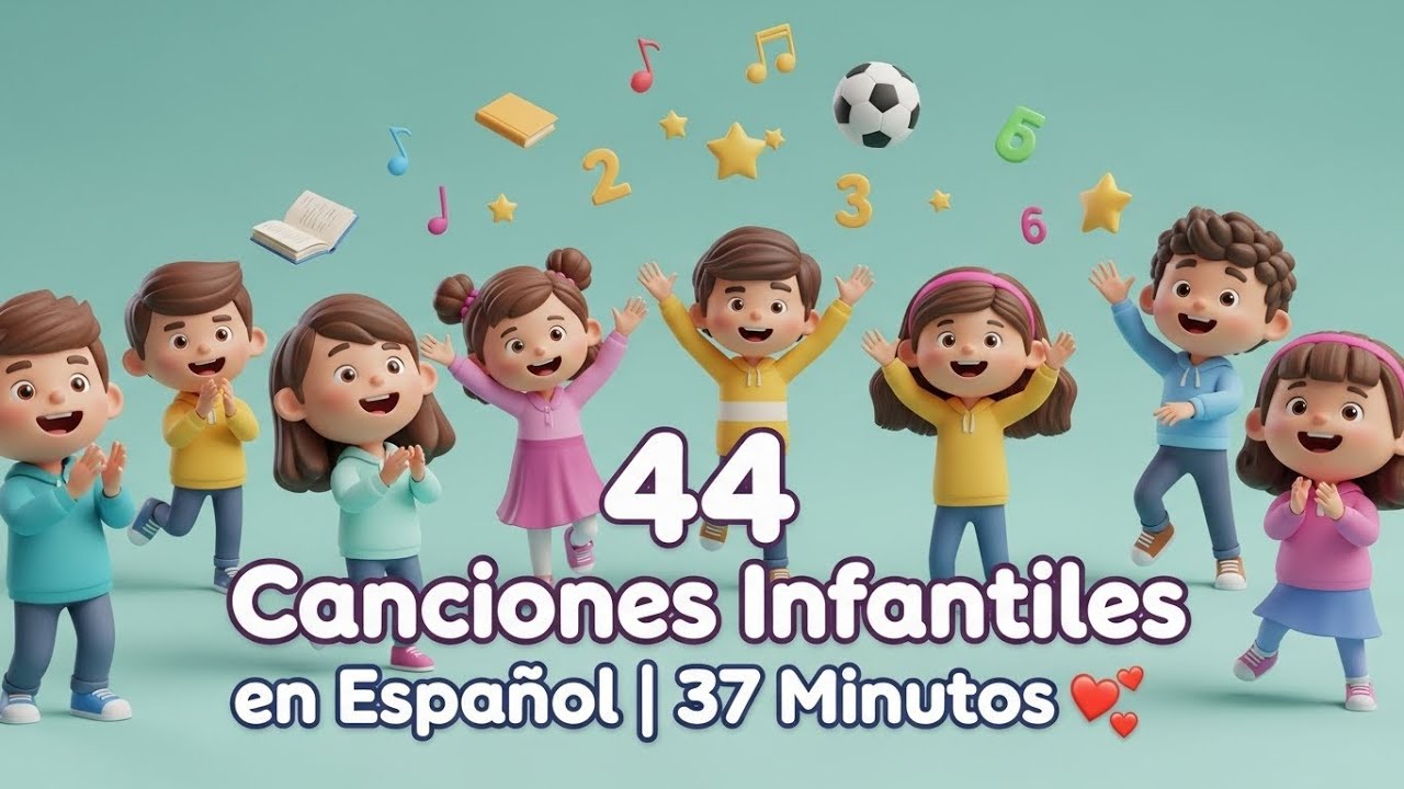 44 Canciones Infantiles en Español | 37 Minutos 🎶