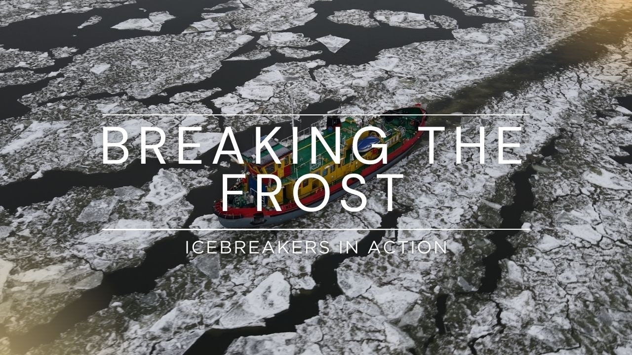 Frozen Gdańsk: The Power of Icebreakers (Drone 4K)