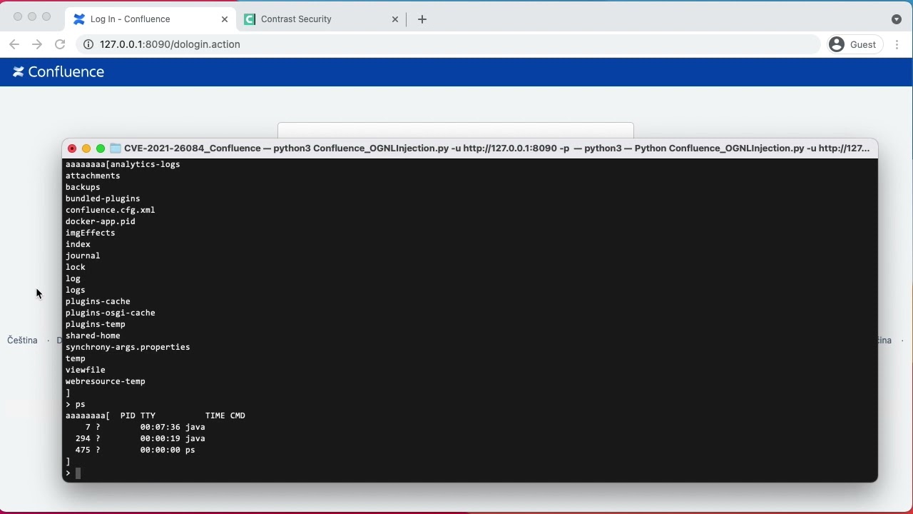 Protection for Confluence CVE-2021-26084 with Contrast Protect