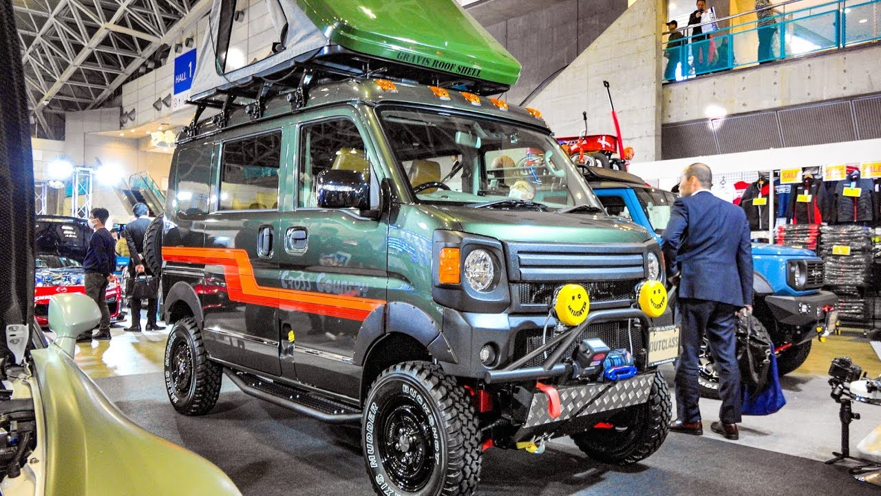 (4K)OUT CLASS SUZUKI EVERY WAGON LiftUp modified アウトクラスカーズ スズキ エブリイカスタム - TOKYO AUTO SALON 2020