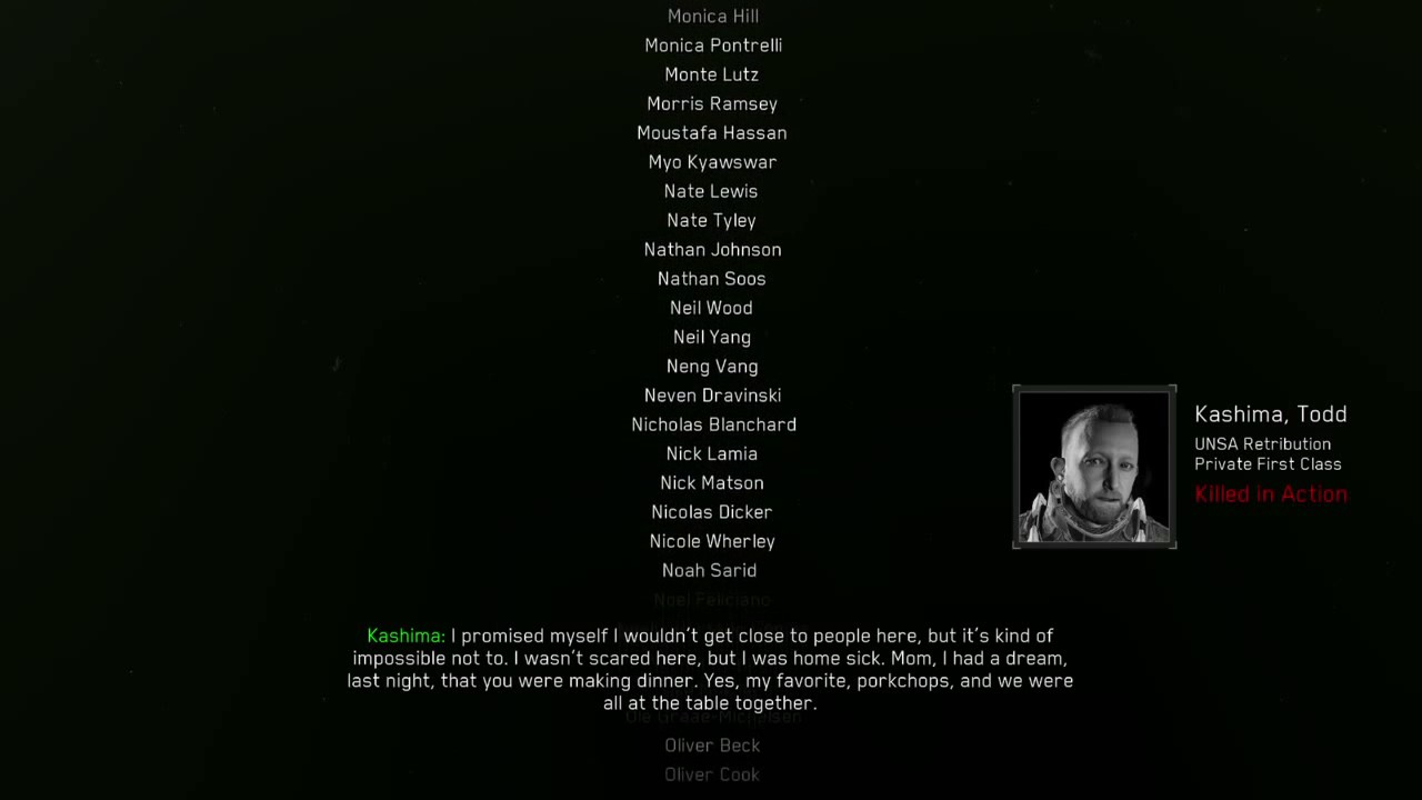 Call of Duty Infinite Warfare: Pvt. Todd Kashima's Last Words