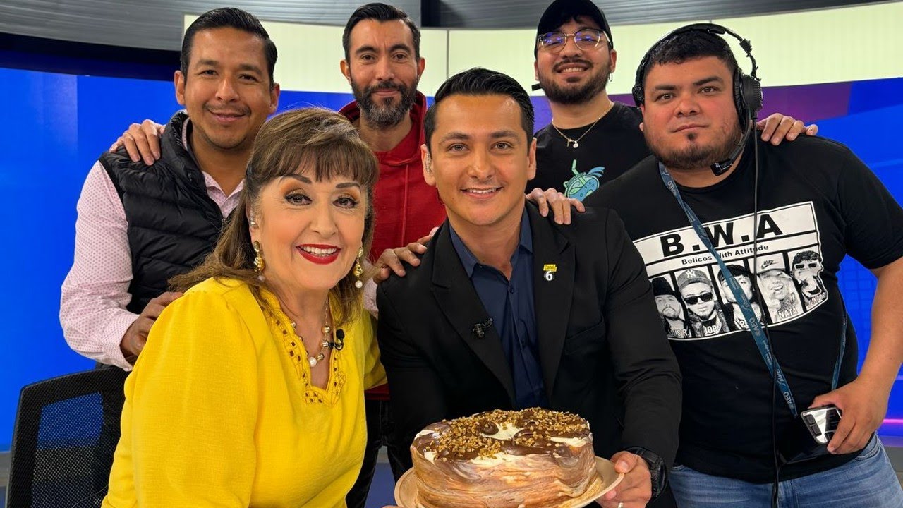 Erik Rocha celebra su primer año en Telediario Mediodía con María Julia Lafuente