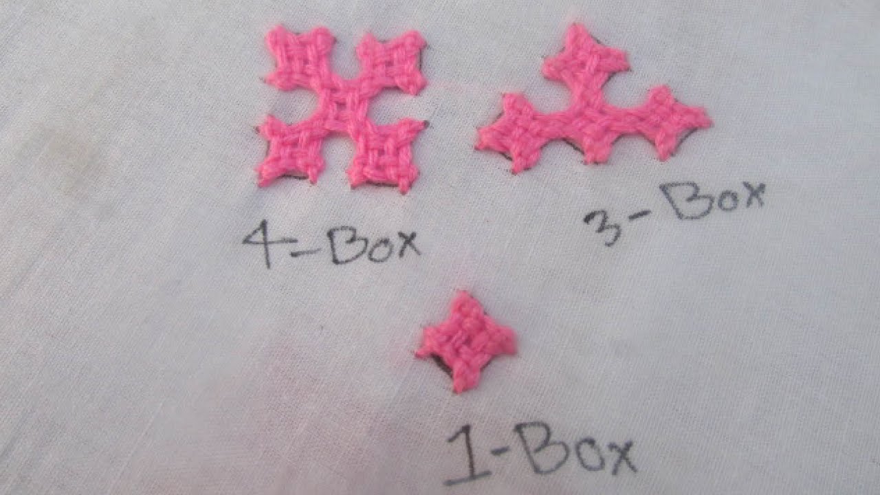 Gujrati stitch Easy Method 1-Box, 3-Box, 4-Box গুজরাটি সেলাই শিখুন খুব সহজে Sindhi Taka/Kutch work