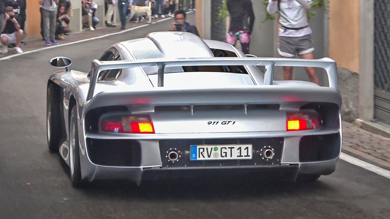 1 of 25  Porsche 911 GT1 driving on the road!