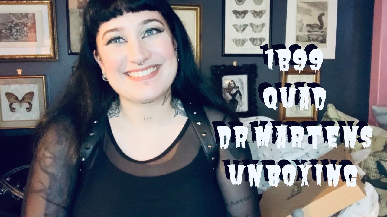 DR MARTENS 1B99 PISA QUAD UNBOXING HAUL GOTH FASHION | lifestyle clothing aesthetic