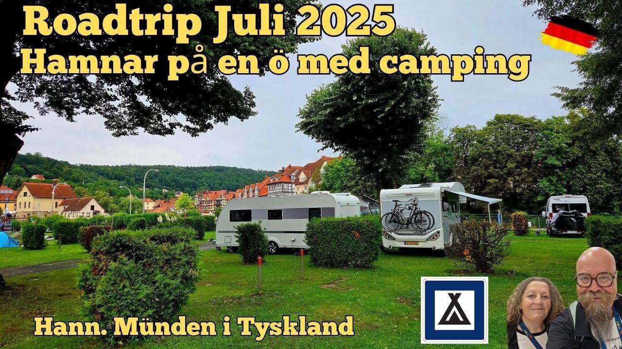 Hamnar i Wunderbara Hann. Münden!  Charmig liten camping på krypavstånd till centrum! Rekommenderas!