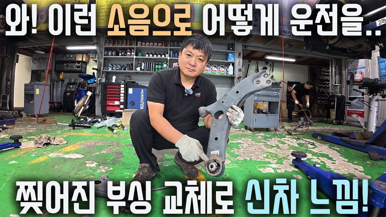 와! 이런 자동차 하체 소음으로 어떻게 운전을.. 찢어지고 경화된 부싱 교체로 신차느낌! #올뉴카니발 #부싱소음